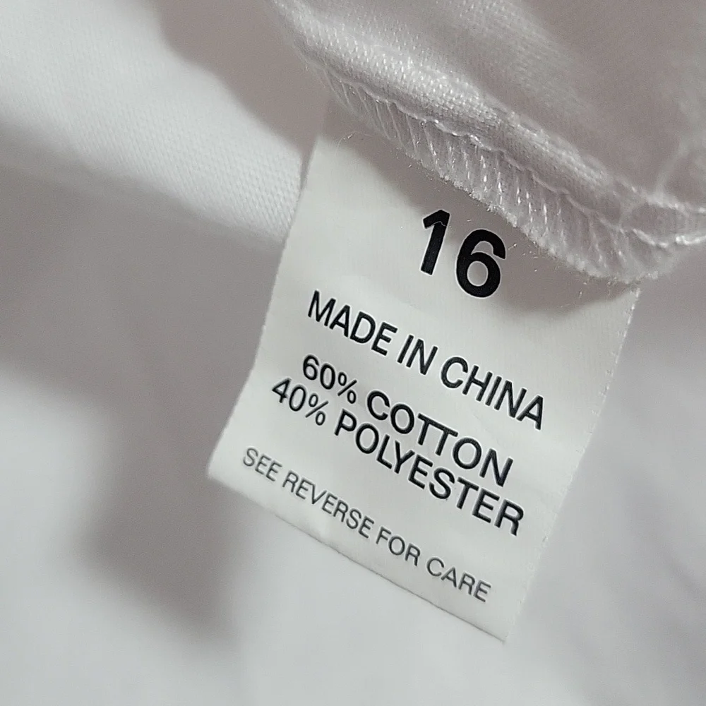 Chaps Kids Classic White Button Down Shirt 16